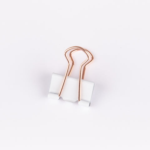 Foldback-Klammern 19mm weiß / roségold (10 Stück) 4