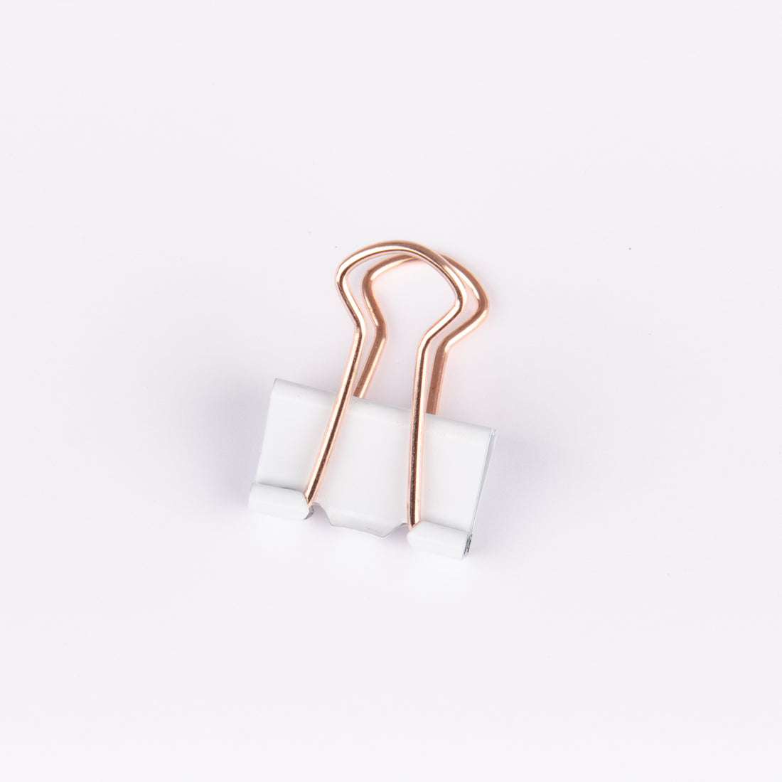 Foldback-Klammer 19mm weiß / roségold