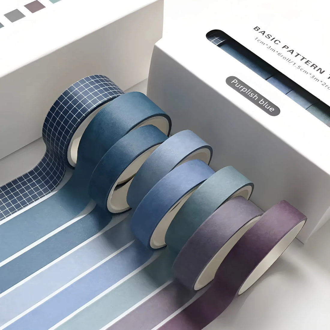 8er Set Washi Tape “Purplish Blue”