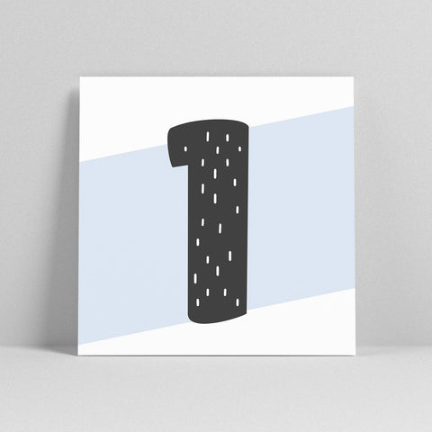 Lettercard “1” 2