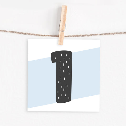 Lettercard “1” 1