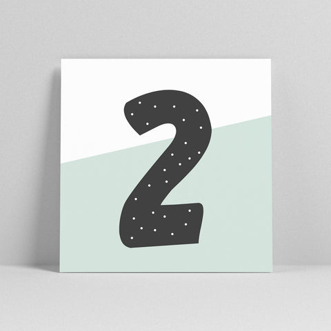 Lettercard “2” 2