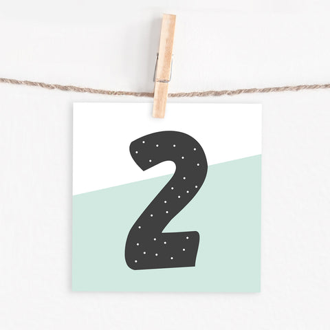 Lettercard “2” 1