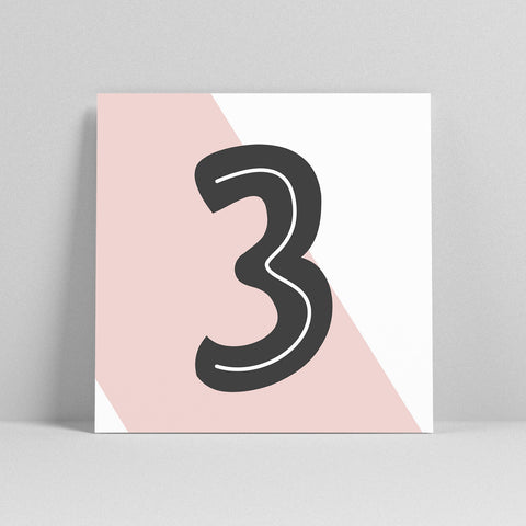 Lettercard “3” 2