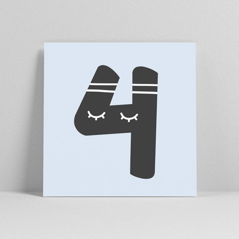 Lettercard “4” 2