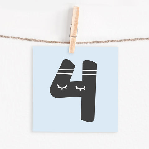 Lettercard “4” 1