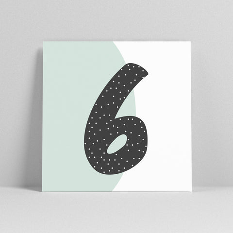 Lettercard “6” 2