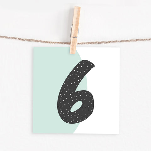Lettercard “6” 1