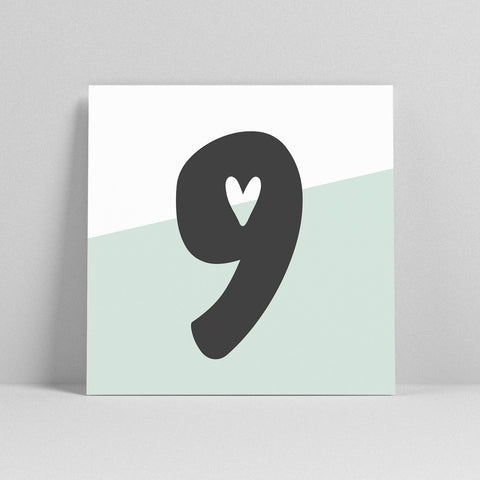 Lettercard “9” 2
