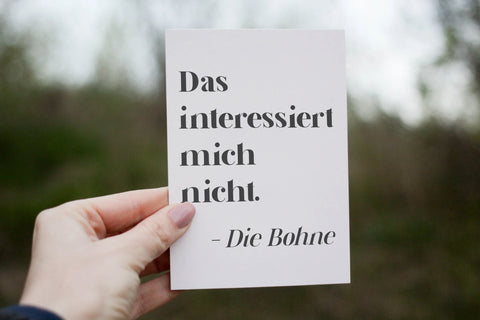 Das interessiert mich nicht die Bohne 3