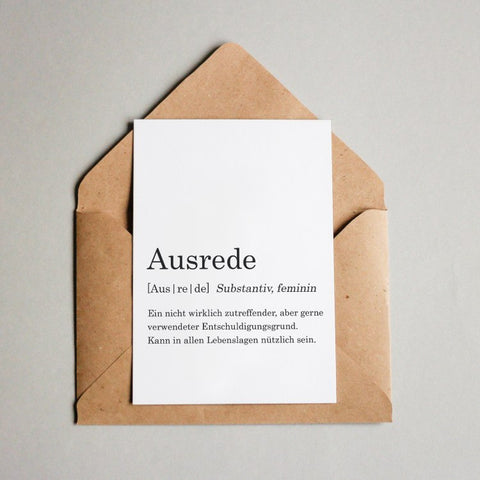 Wörterbuch: Ausrede 1