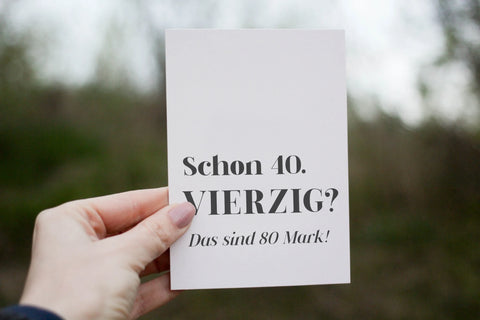 Schon 40? Das sind 80 Mark! 3