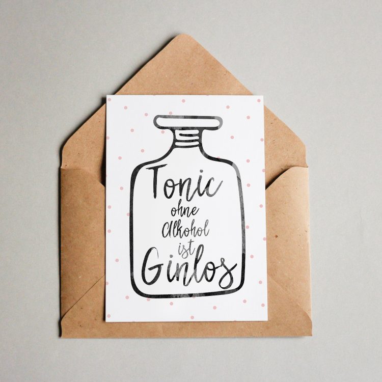 Tonic ohne Alkohol ist Ginlos