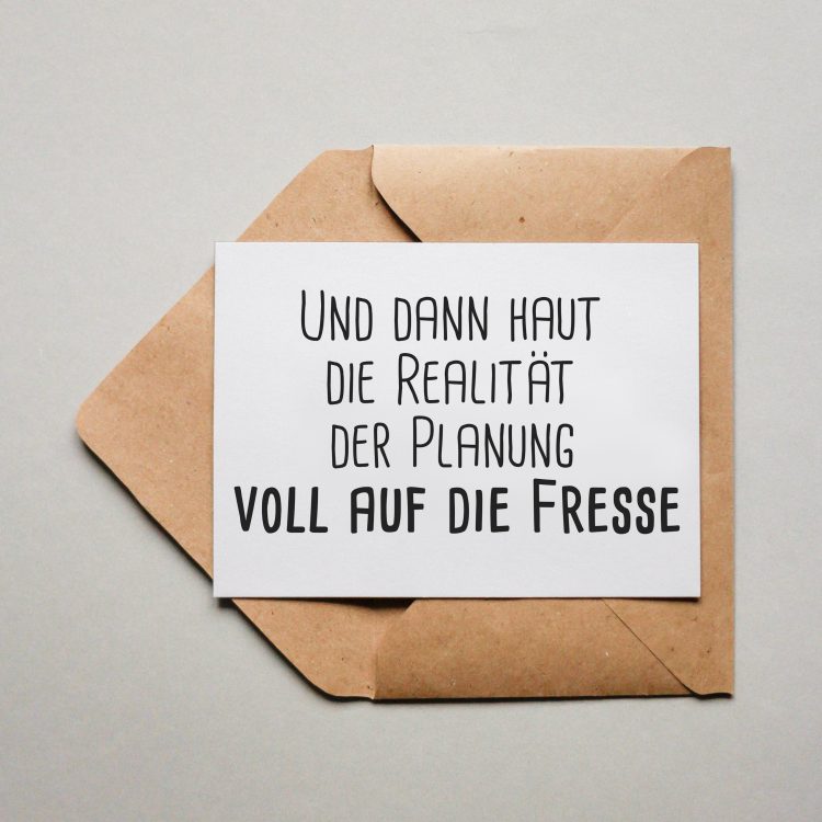Voll auf die Fresse