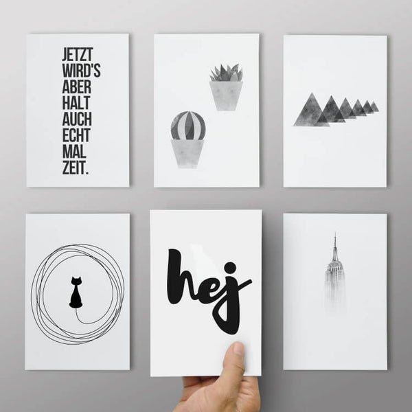 6er Set “Black & White”