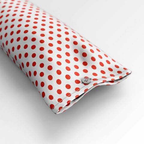 Zugluftstopper Pünktchen weiss/rot 2