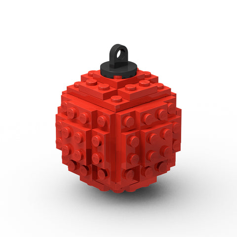 Weihnachtsbaumkugel aus LEGO® rot 1