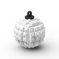 Weihnachtsbaumkugel aus LEGO® weiss
