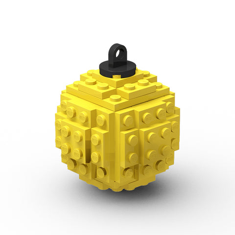 Weihnachtsbaumkugel aus LEGO® gelb 1