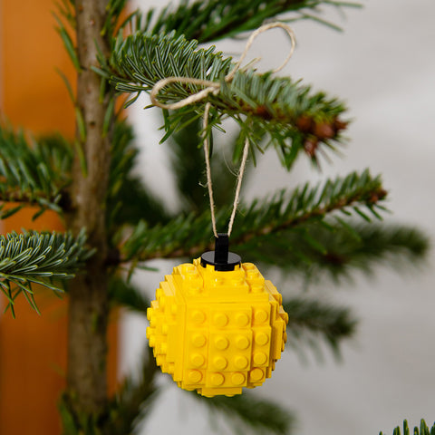 Weihnachtsbaumkugel aus LEGO® hellgrün/dunkelgrün/weiss 4