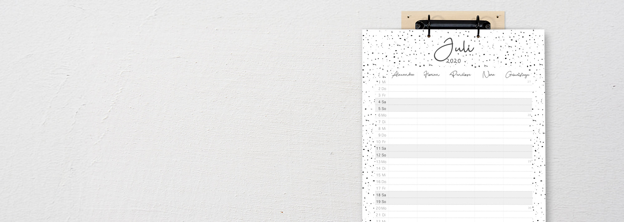 Ein Kalender, der den Familienalltag sortiert.